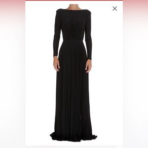 Elisabetta Franchi Open Back Pleated Maxi Dress Size 42IT/SM US